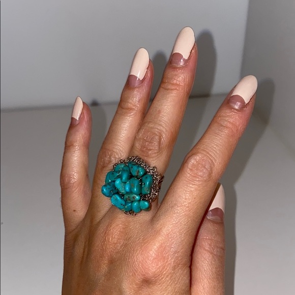 Semi Precious Turquoise ring - Picture 2 of 5